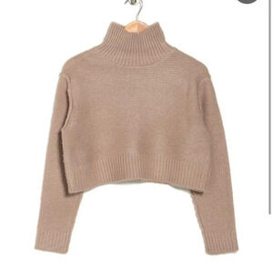 Elodie  Cropped Knit Sweater in grey